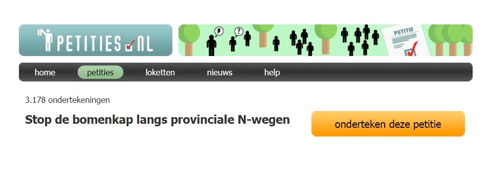 petitie behoud 6000 bomen